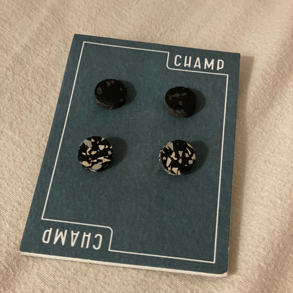 Champ Simple Stud Earring Set of 2 two